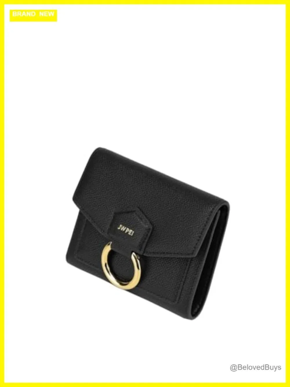 Grained Vegan Leather Tri-Fold Wallet with 8 Card Slots